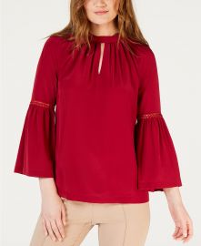 Silk Keyhole Top at Macys